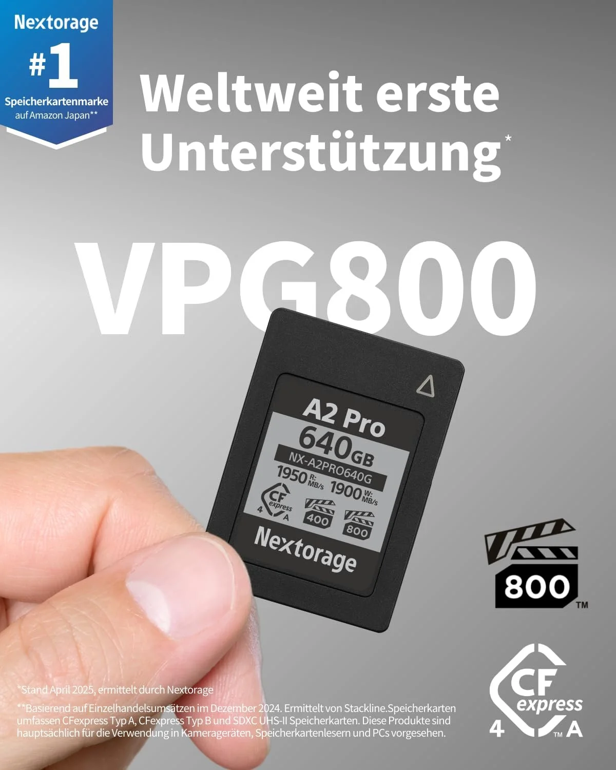Карта памяти Nextorage A2PRO NX-A2PRO320G 320GB CFexpress Type A VPG 800 VPG 400, фото №2 Карта памяти Nextorage A2PRO NX-A2PRO320G 320GB CFexpress Type A VPG 800 VPG 400, фото №2