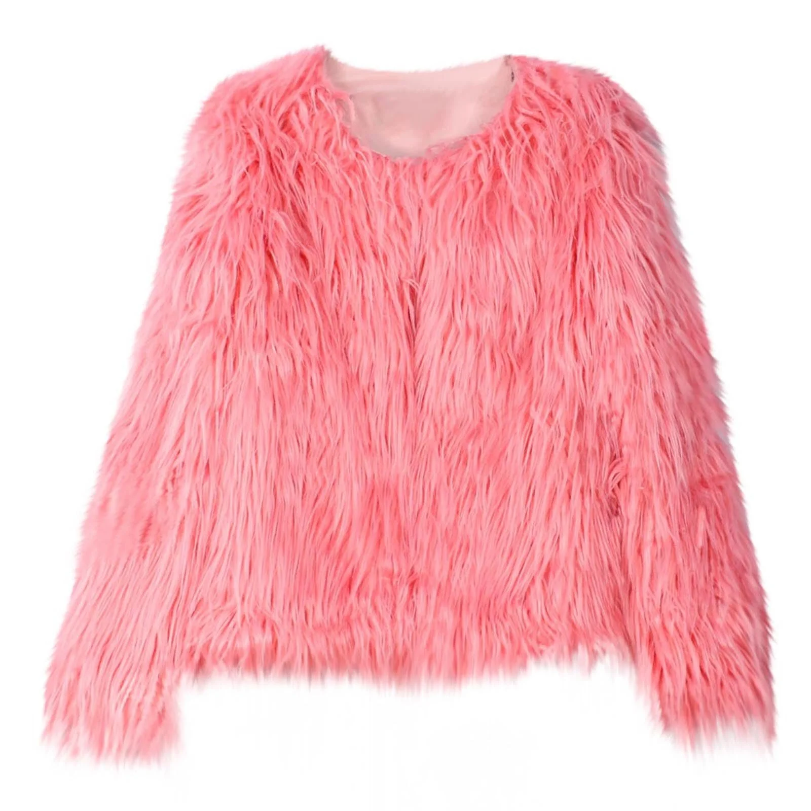 Зимнее пальто женское из мягкого искусственного меха, фото №4