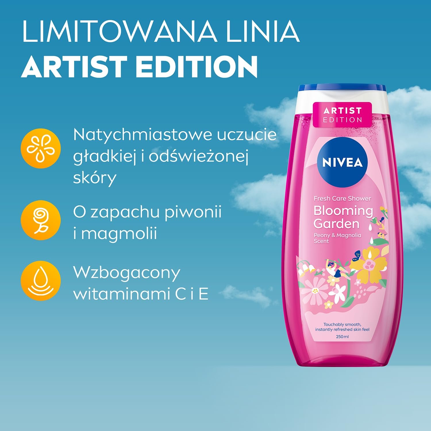 Гель для душа NIVEA Floral Love 250 мл (5 шт), фото №3 Гель для душа NIVEA Floral Love 250 мл (5 шт), фото №3