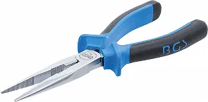 Плоскогубцы BGS 389 Прямые, Серебристый/Черный/Синий, 200 мм synthetic.ua - Фото 1