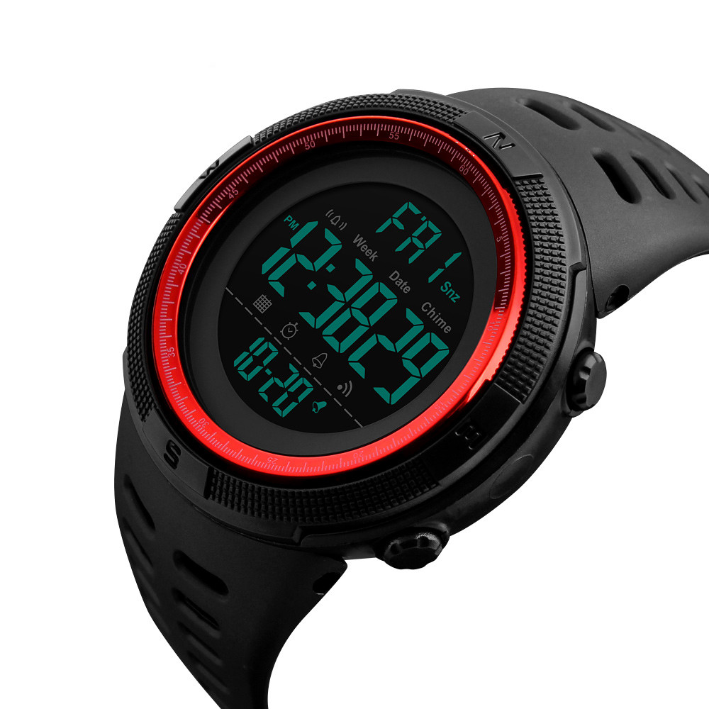 Годинник наручний Skmei 1251 watch Black Red 1251RD, фото №4