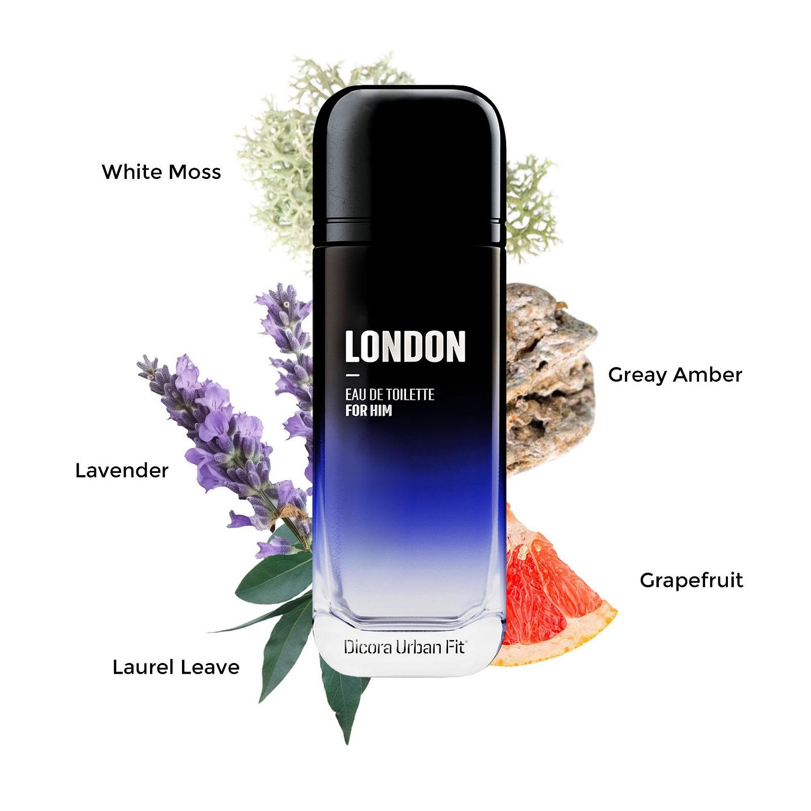 Туалетная вода Dicora Urban Fit London Sea Notes, Grapefruit, Lavender and Amber, Grey, 150 мл, фото №6
