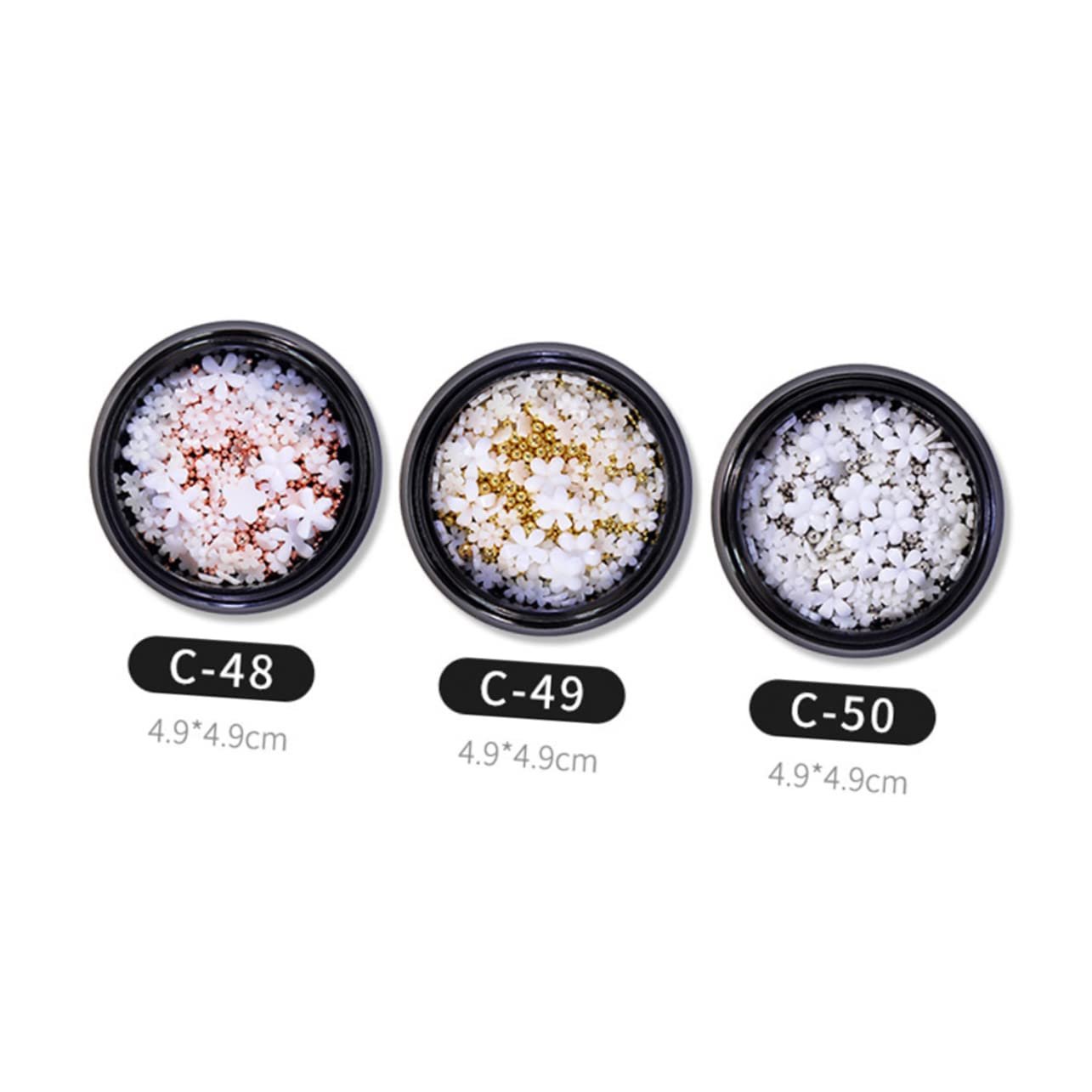 Мини Цветы из Смолы FOMIYES для Маникюра DIY, Набор 3 шт, фото №8