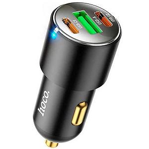 Автомобильное зарядное устройство HOCO NZ6 PD45W 3-port Черное - Фото 1