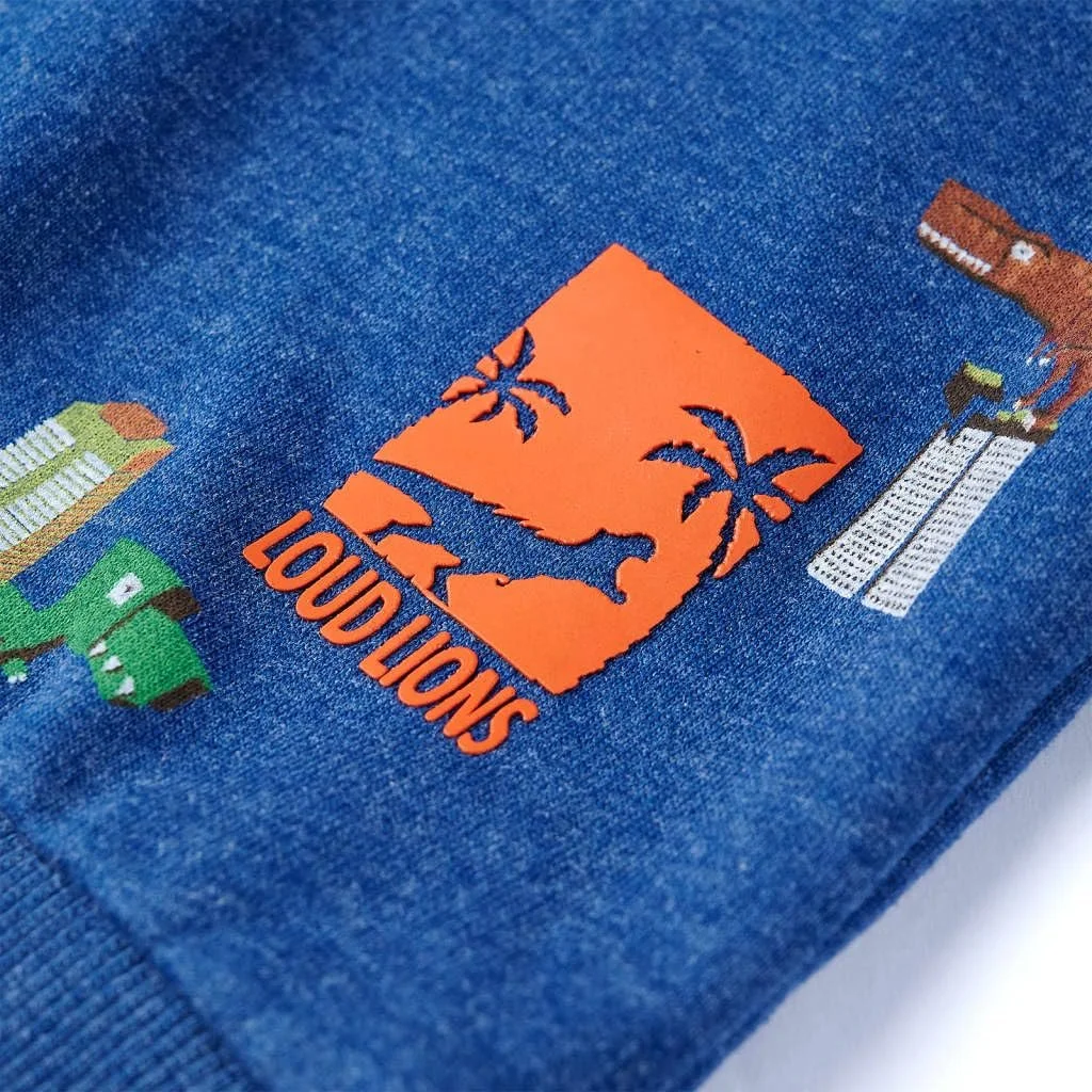 Дитячий світшот з довгими рукавами vidaXL, темно-синій меланж, фото №4 Дитячий світшот з довгими рукавами vidaXL, темно-синій меланж, фото №4