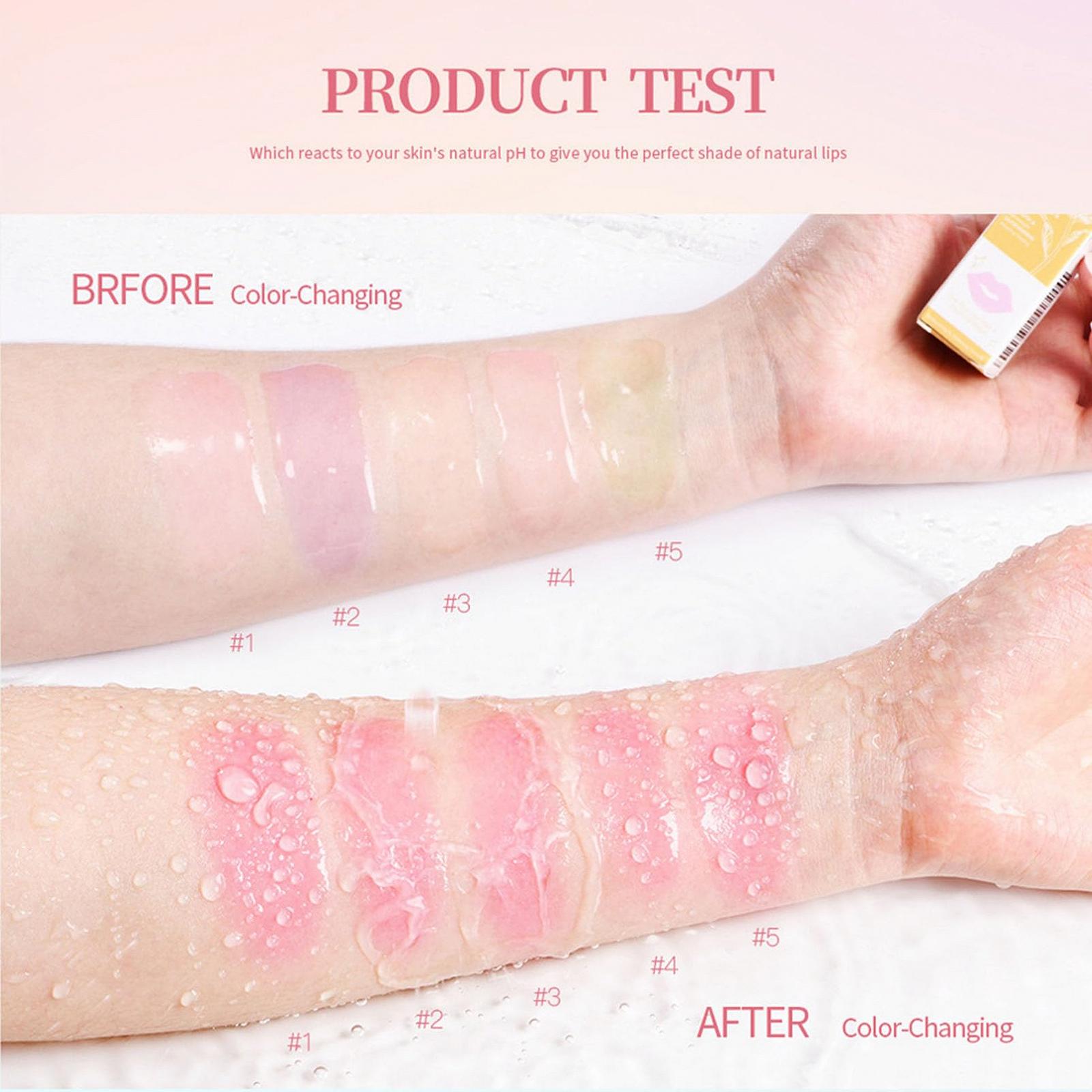 Губна олія Colour Changing Lip Gloss Magic Temperature Moisturising Lip Glow Oil Flower 3#, фото №5