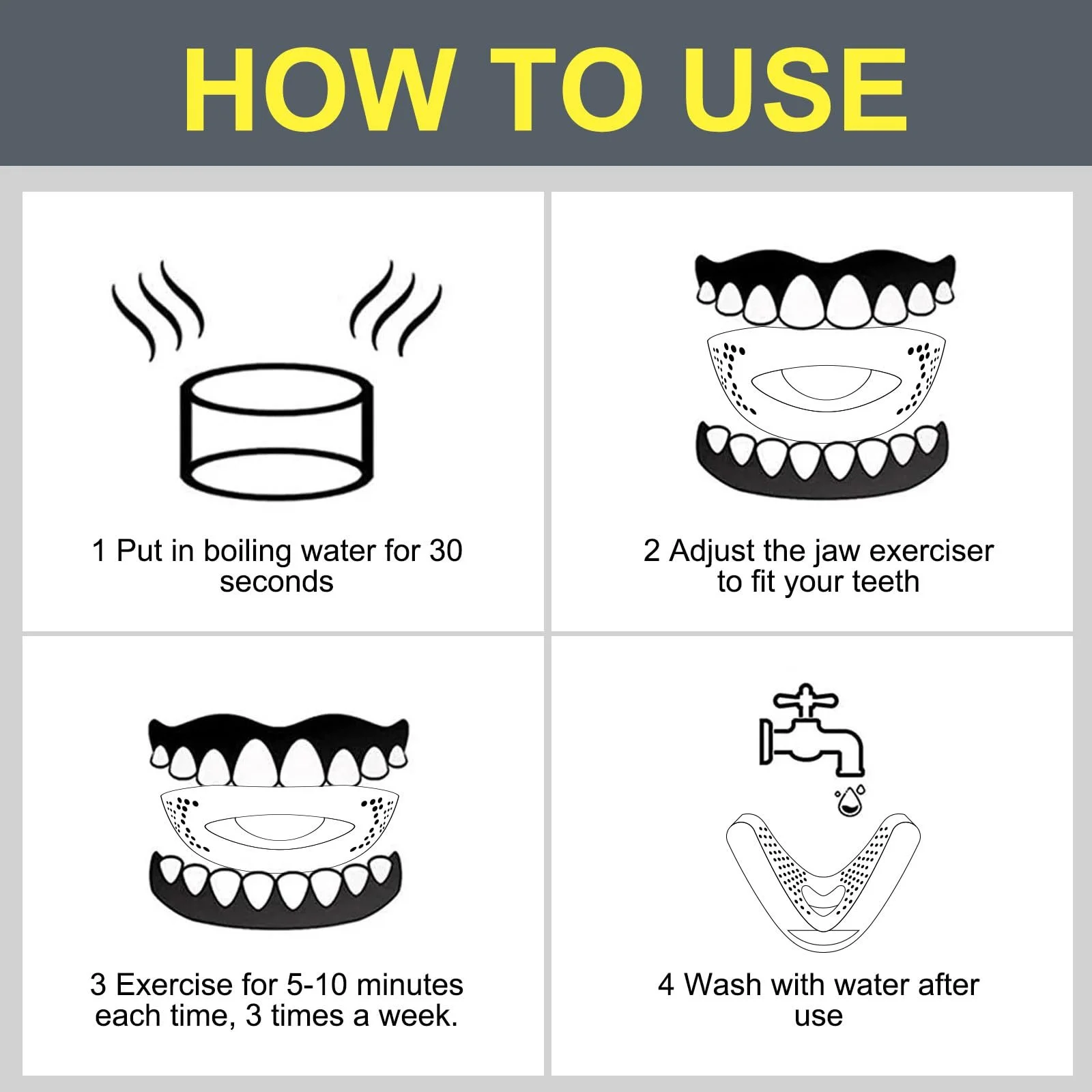 Тренажер для щелепи JVR, пристрій для тренування щелепи, фото №6