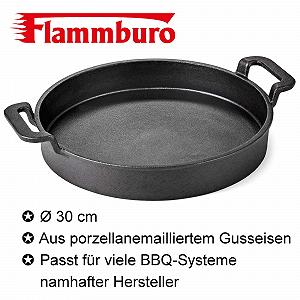 Пательня FLAMMBURO для системи BBQ, чавунна з порцеляновим емальованим покриттям, діаметр 30 см synthetic.ua - Фото 1