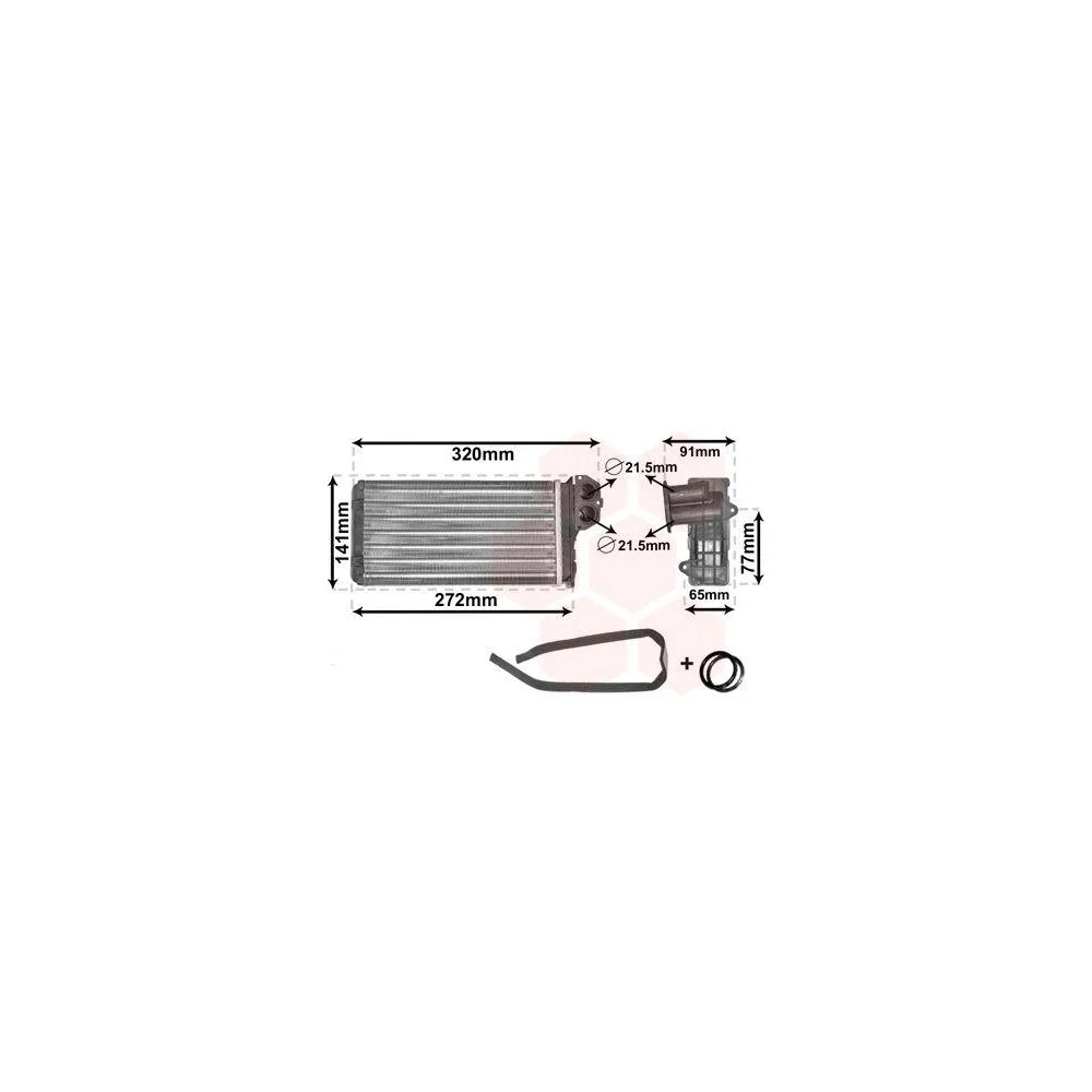 Теплообмінник обігріву салону VAN WEZEL IR PLUS 40006199 для PEUGEOT, фото №1