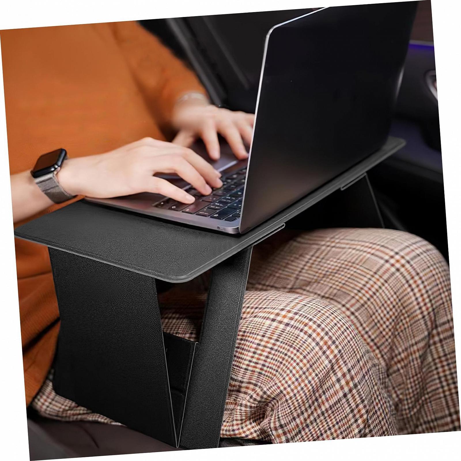 Складной столик для ноутбука Gadpiparty из прочного материала высокой плотности, регулируемый портативный столик для автомобиля, дивана, кровати, удобный для переноски, многофункциональный складной стол-подставка, фото №5