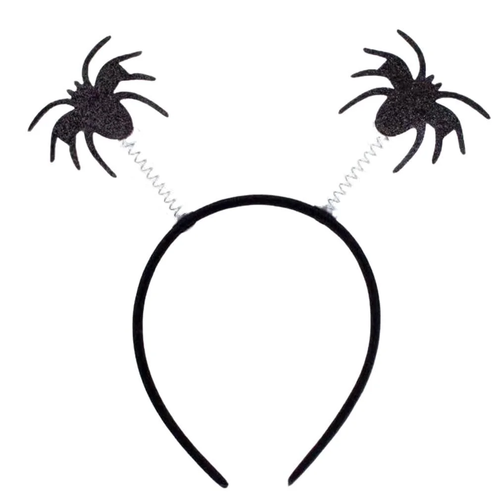 Обруч Glitz4Girlz на Хелловін з блискітками павук Чорний, фото №1