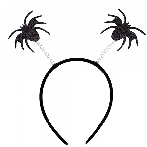 Обруч Glitz4Girlz на Хэллоуин с блестками паук Черный - Фото 1