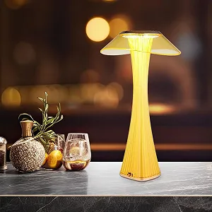 Настольная лампа GLOBO LIGHTING LED 2.5 Вт Touch Dimmer CCT Янтарный/Золотистый synthetic.ua - Фото 1