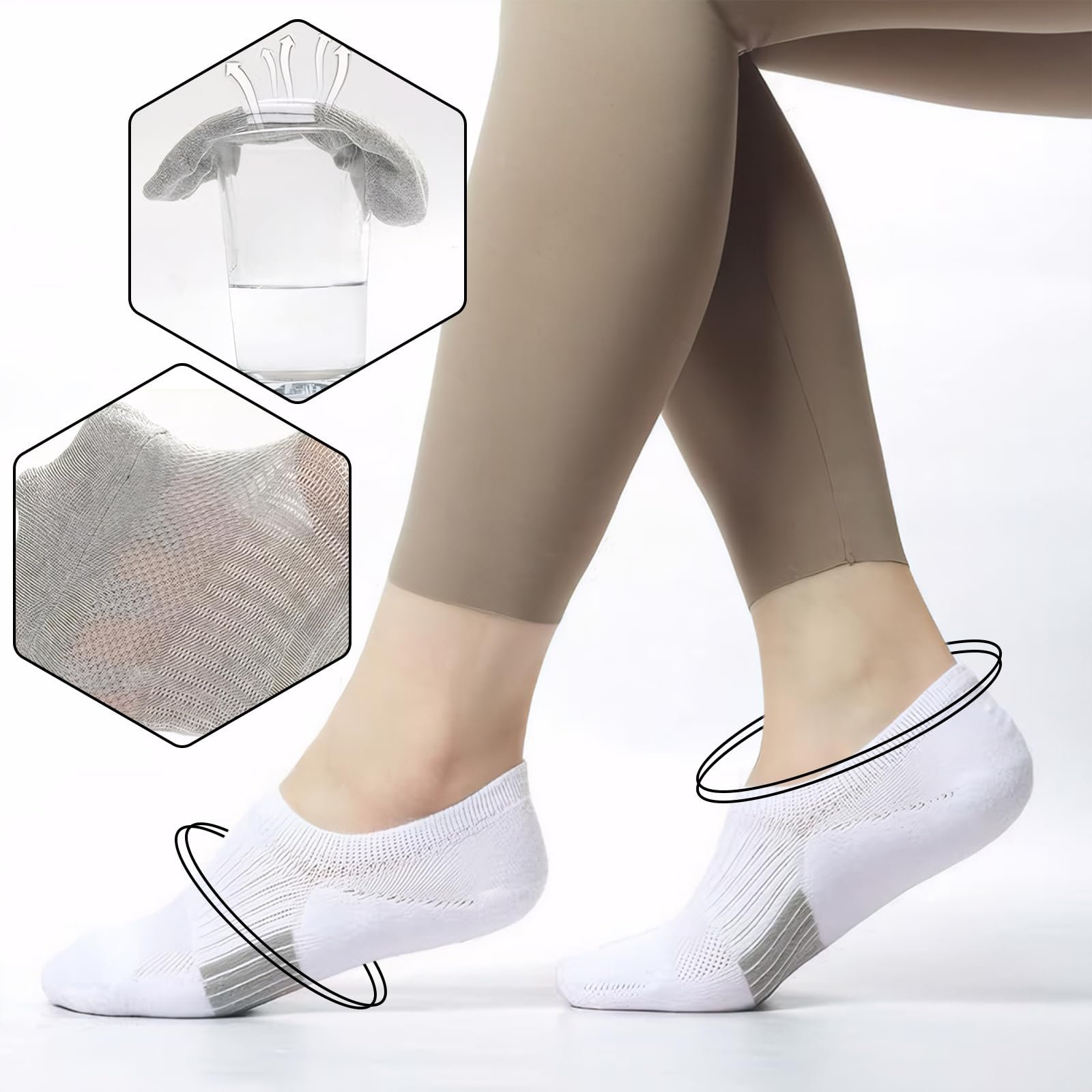 Носки спортивные, 6 пар, Черный, L (33-41), фото №5