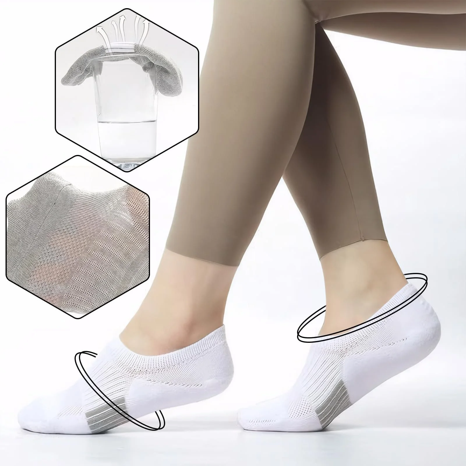 Носки спортивные, 6 пар, Черный, L (33-41), фото №5