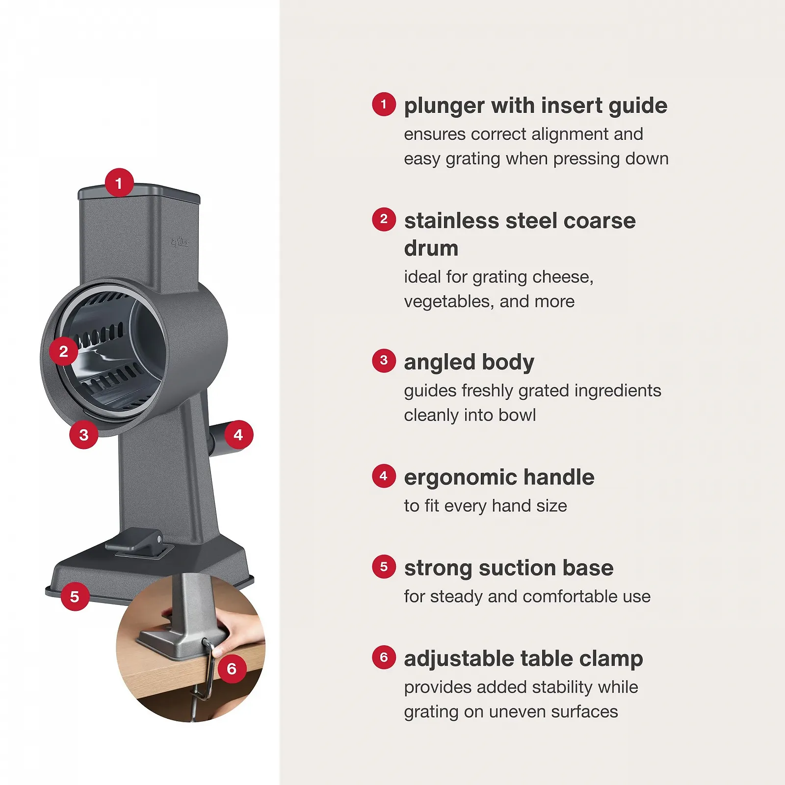 Терка барабанная Zyliss Aluminium, фото №5