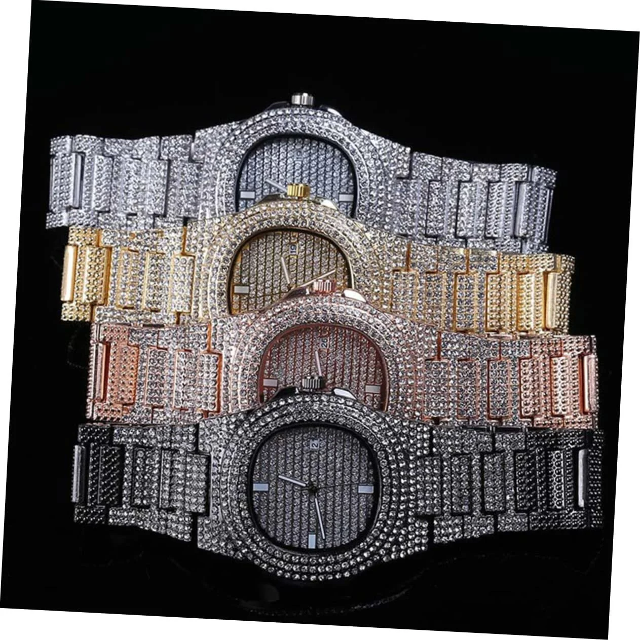 Чоловічий наручний годинник Healvian Золотий, фото №5 Чоловічий наручний годинник Healvian Золотий, фото №5