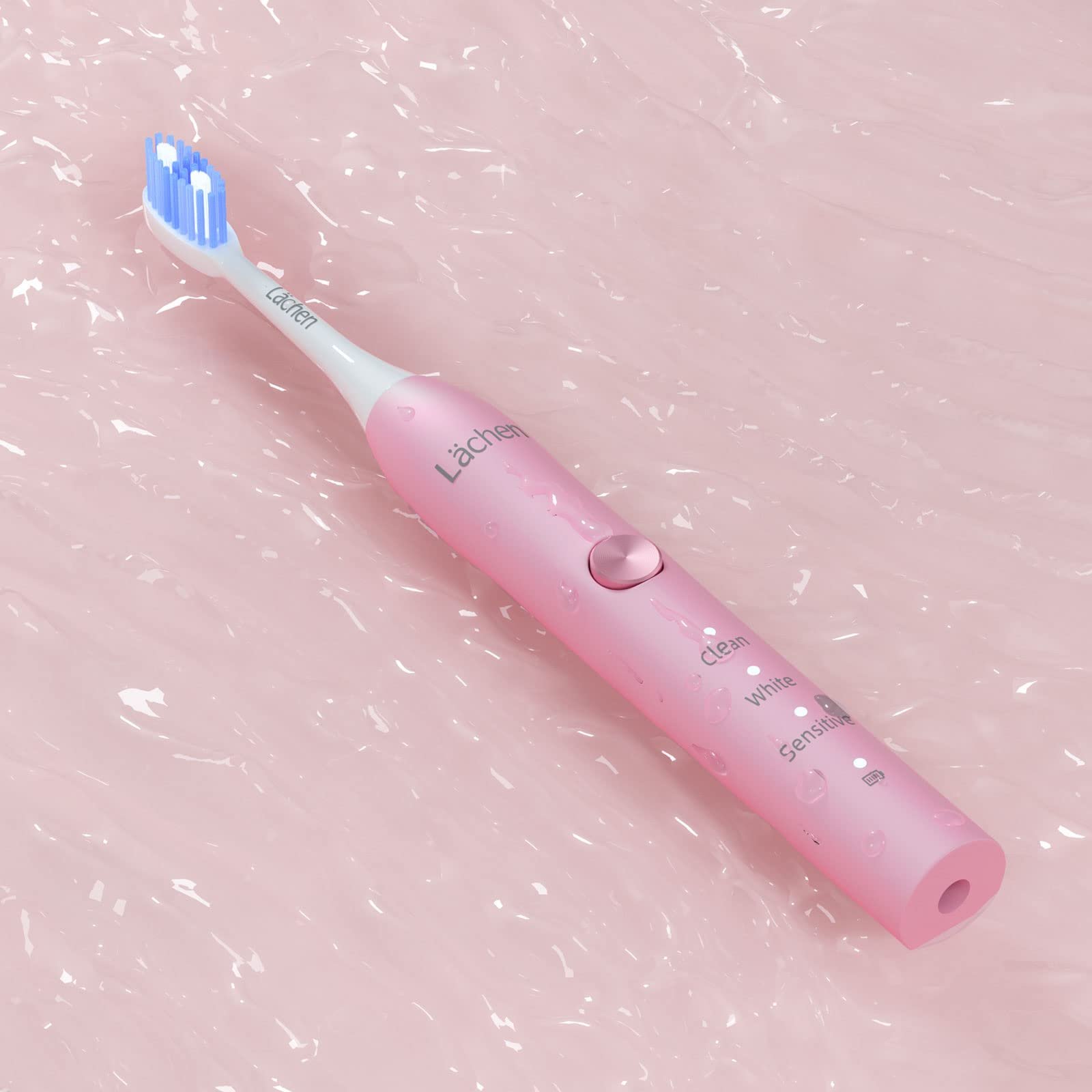 Електрична зубна щітка Lächen Sonic 3 режими IPX7 Pink, фото №7