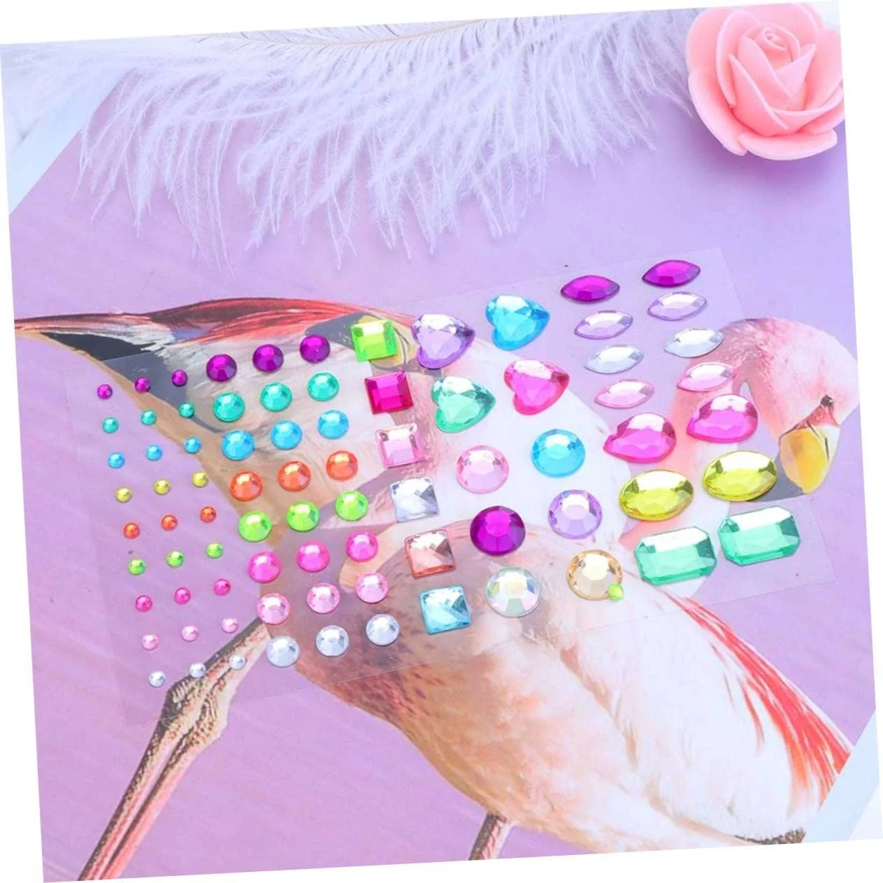 Стразы Lurrose для лица, ногтей, акриловых ногтей, детские наклейки стразы, 10 листов, фото №4