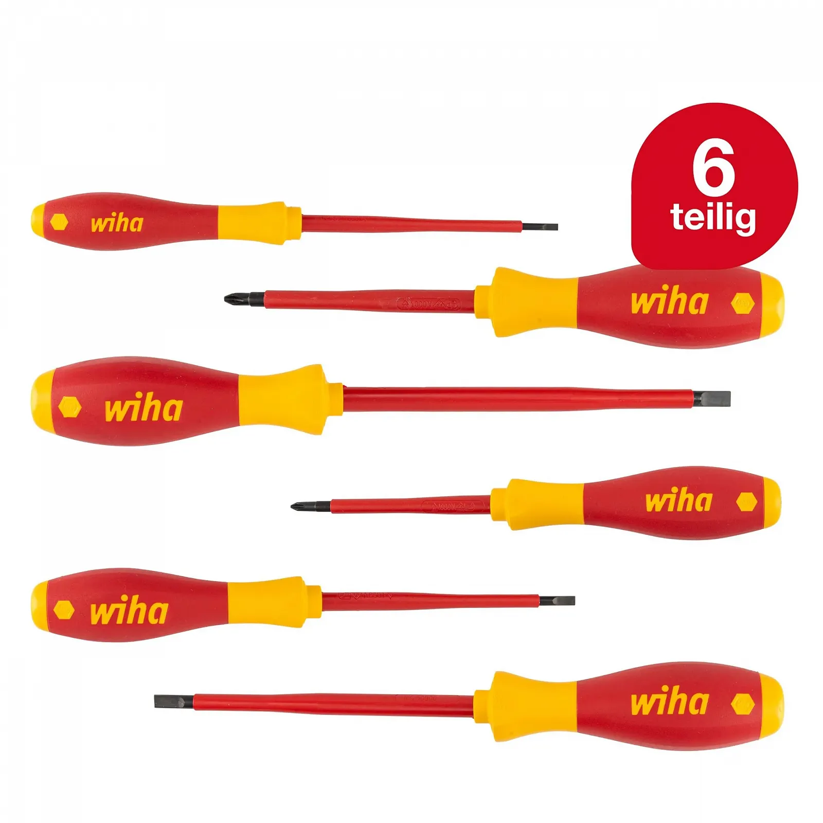Набір викруток Wiha VDE 00833 Діелектричні 1000 В 6 шт, фото №7