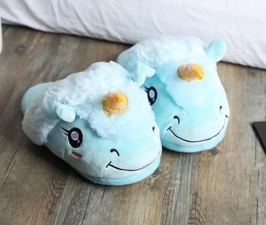 Домічні тапочки Єдинорог Блакитний, фото №1