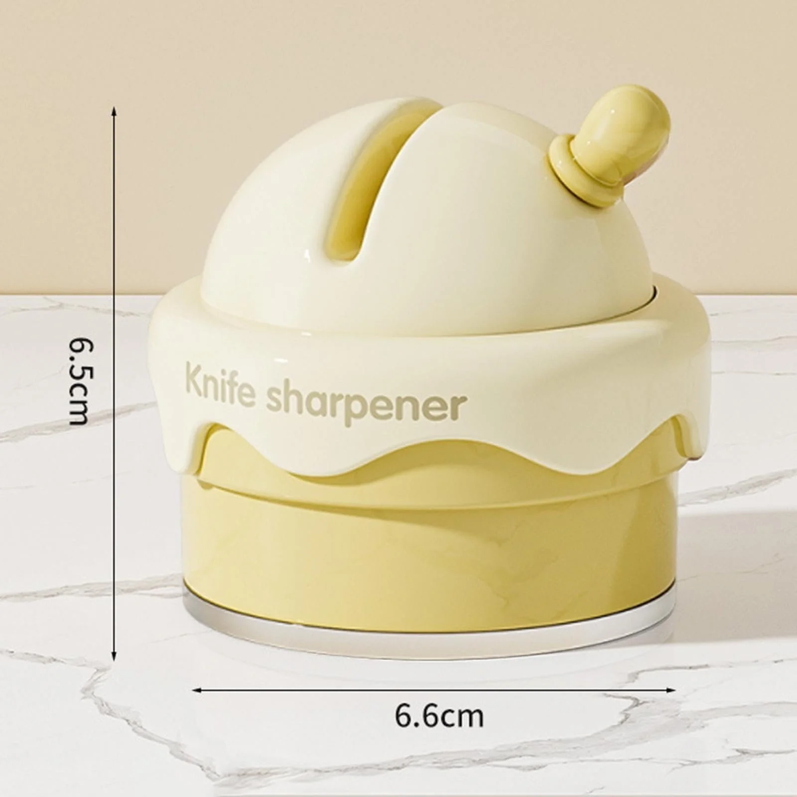 Точилка для ножів компактна на присосці Yellow, фото №2