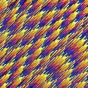Паракорд West Coast Paracord Typ III 550 Premium, 30 м, нейлон, 7 нитей, Kaleidoscope - Фото 1