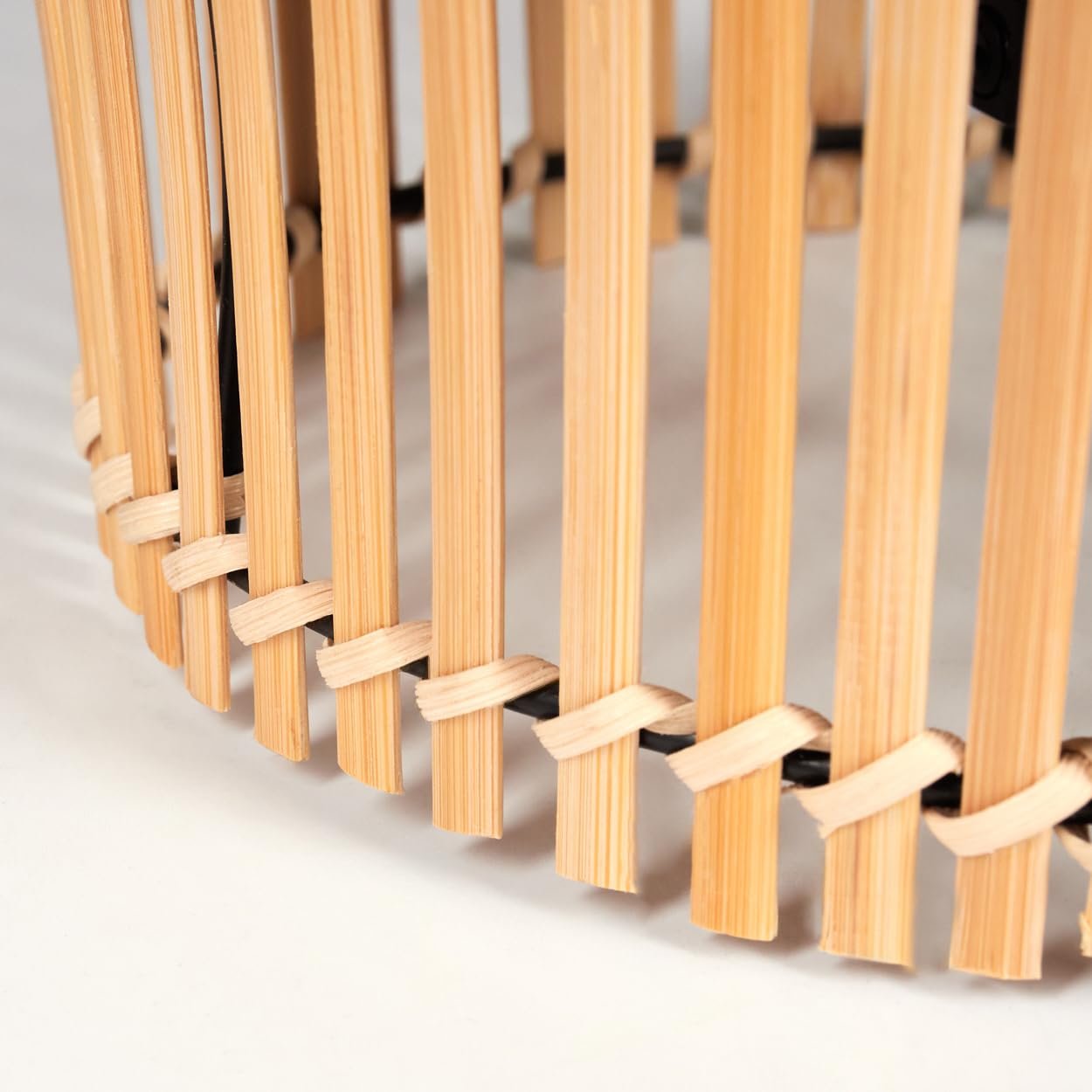 Настільна лампа HOFSTEIN Cardeira метал / бамбук 32 см E27 Чорний/Натуральний, фото №6