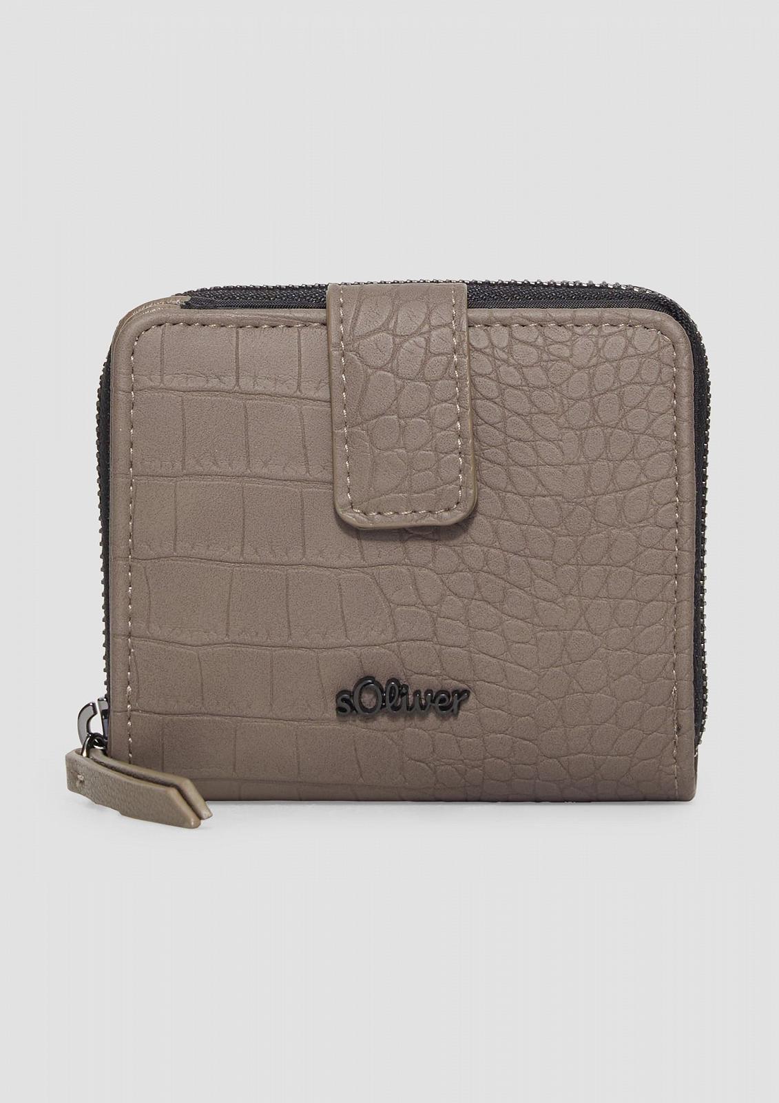 Кошелек s.Oliver со структурой крокодила Cognac 1 Cognac, фото №4