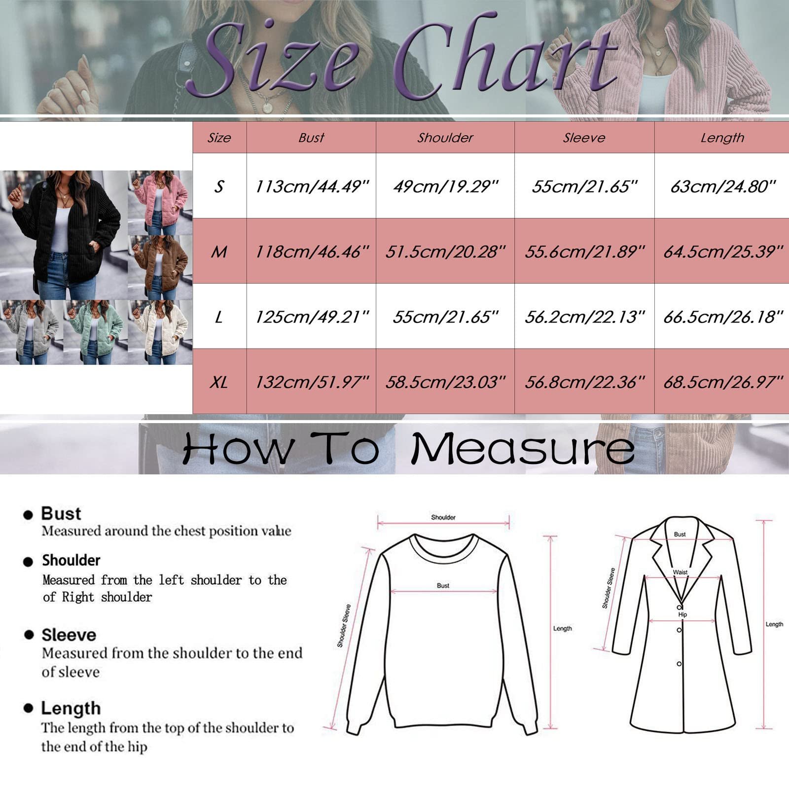 Женская Куртка QUINTRA Однотонная На молнии Вельветовая, фото №6