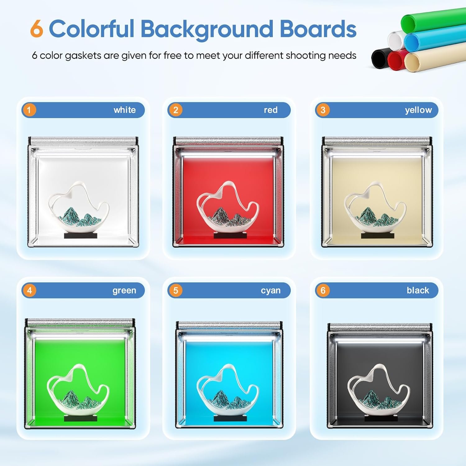 Фотобокс PaNt 60 см / 3000-5600K / CRI 95 / 6 фонів / Чорний, фото №6 Фотобокс PaNt 60 см / 3000-5600K / CRI 95 / 6 фонів / Чорний, фото №6