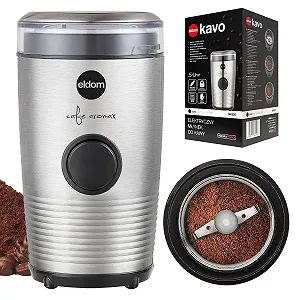 Электрическая кофемолка Eldom MK80S 60 г, лезвия из нержавеющей стали, серебристая, 150 Вт - Фото 1