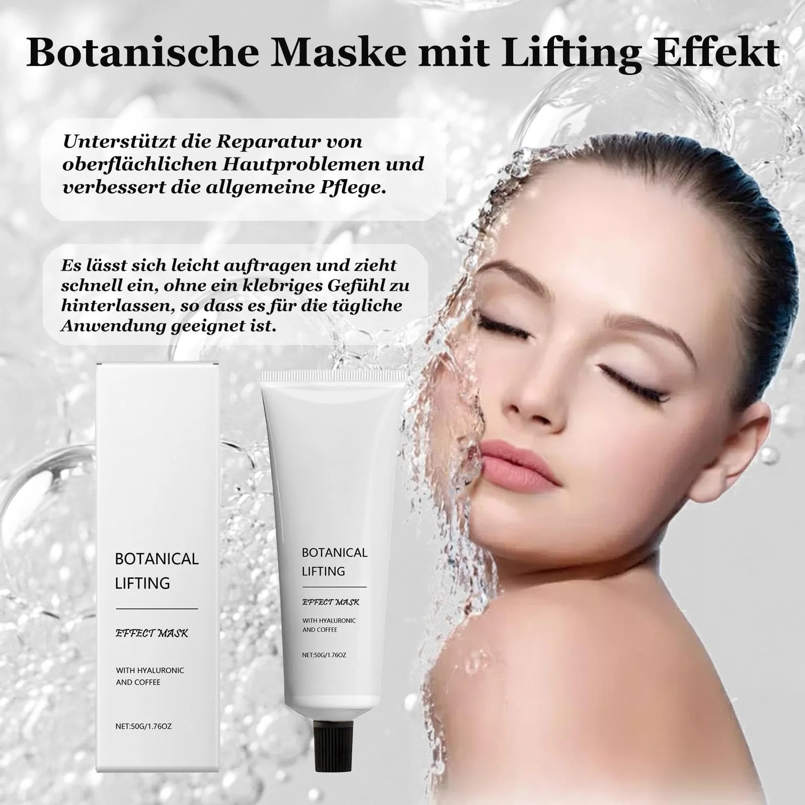 Маска для обличчя Soleneva Зволожуюча з гіалуроновою кислотою та центеллою азіатською, фото №2