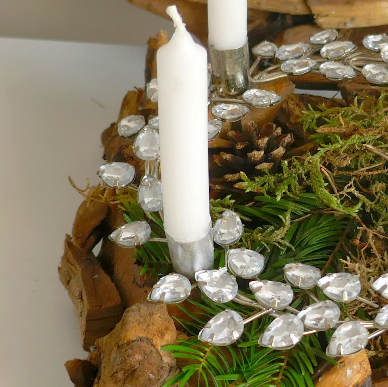 Подсвечник Silver на 4 свечи для вставки и как рождественский венок для украшения стола, фото №3 Подсвечник Silver на 4 свечи для вставки и как рождественский венок для украшения стола, фото №3