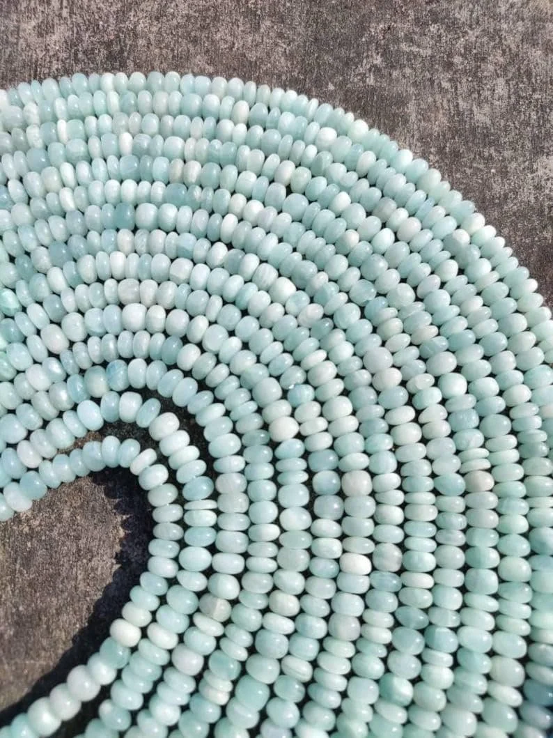 Бусины Амазонит Roundelle граненые 9-10 мм нить длиной 33 см для изготовления ювелирных изделий из драгоценных камней для ожерелья браслета, фото №2
