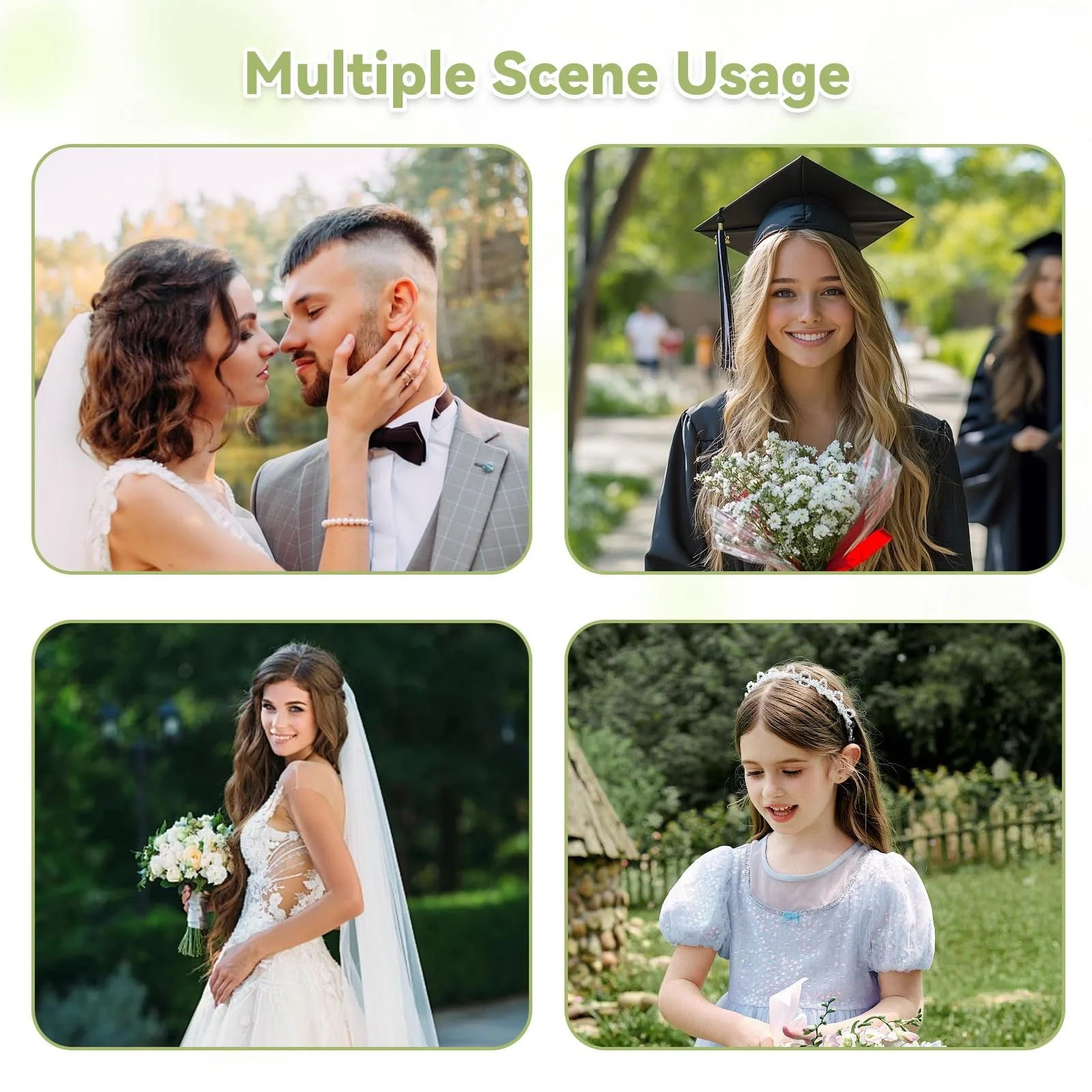 Вінок для волосся з квітами, фото №5