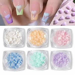 3D Украшения для ногтей Сердце 6 цветов, меняющих цвет под воздействием света - Фото 1