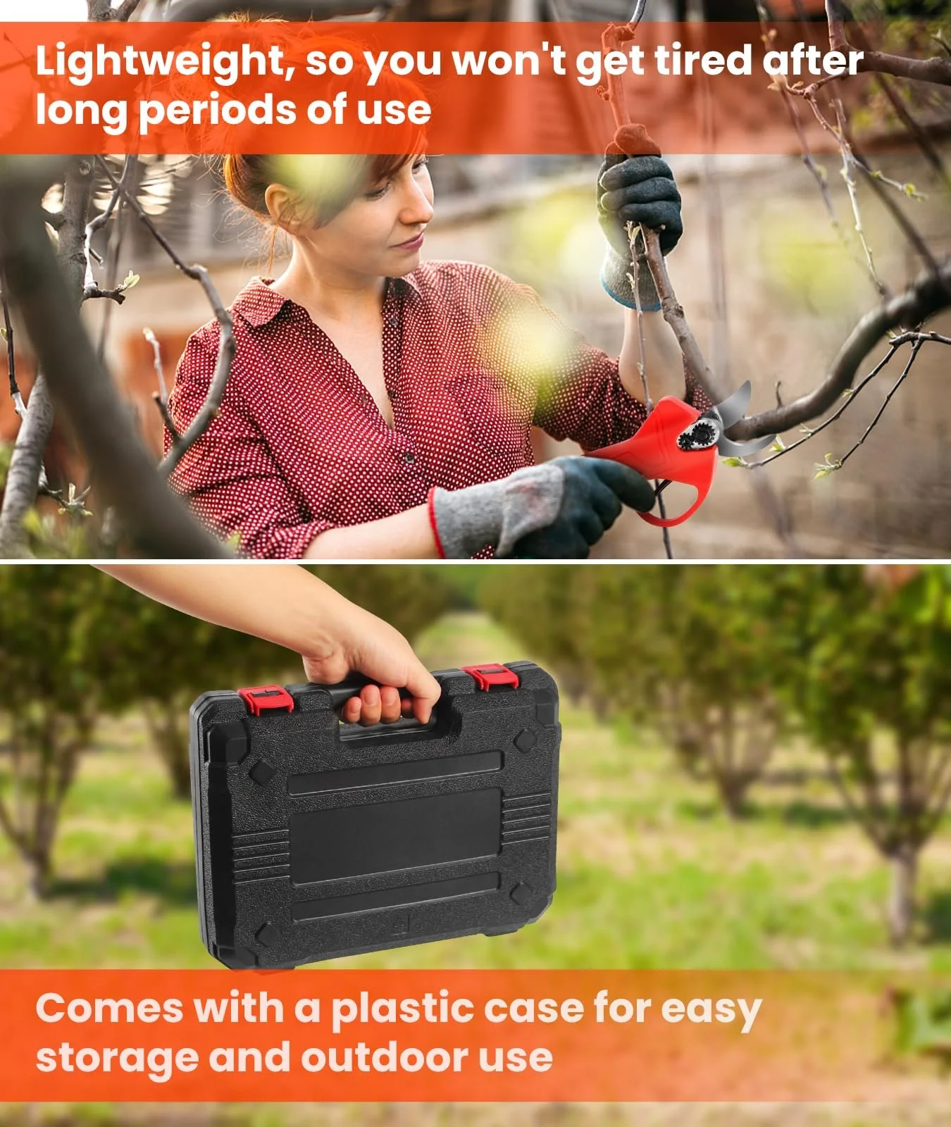 Електричні акумуляторні садові ножиці AOSTOK 30 мм, 2 x 2Ah, 6-8 годин, фото №6