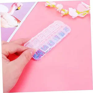 Блестки Mikinona 8 коробок Аксессуары для ногтей Украшения для ногтей Драгоценные камни и стразы Материал для ногтей Набор для профессионального маникюра Набор заклепок Кристалл synthetic.ua - Фото 1