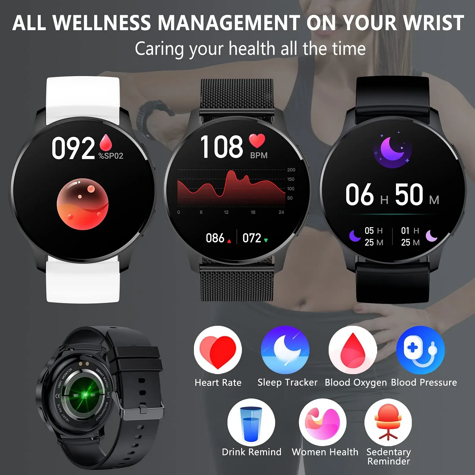 Смарт-часы Женские с функцией телефона 1.32 Дюймовый HD, фото №3