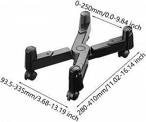Подставка для ПК Регулируемая ширина и длина под мобильную подставку для процессора с 5 колесиками synthetic.ua - Фото 1