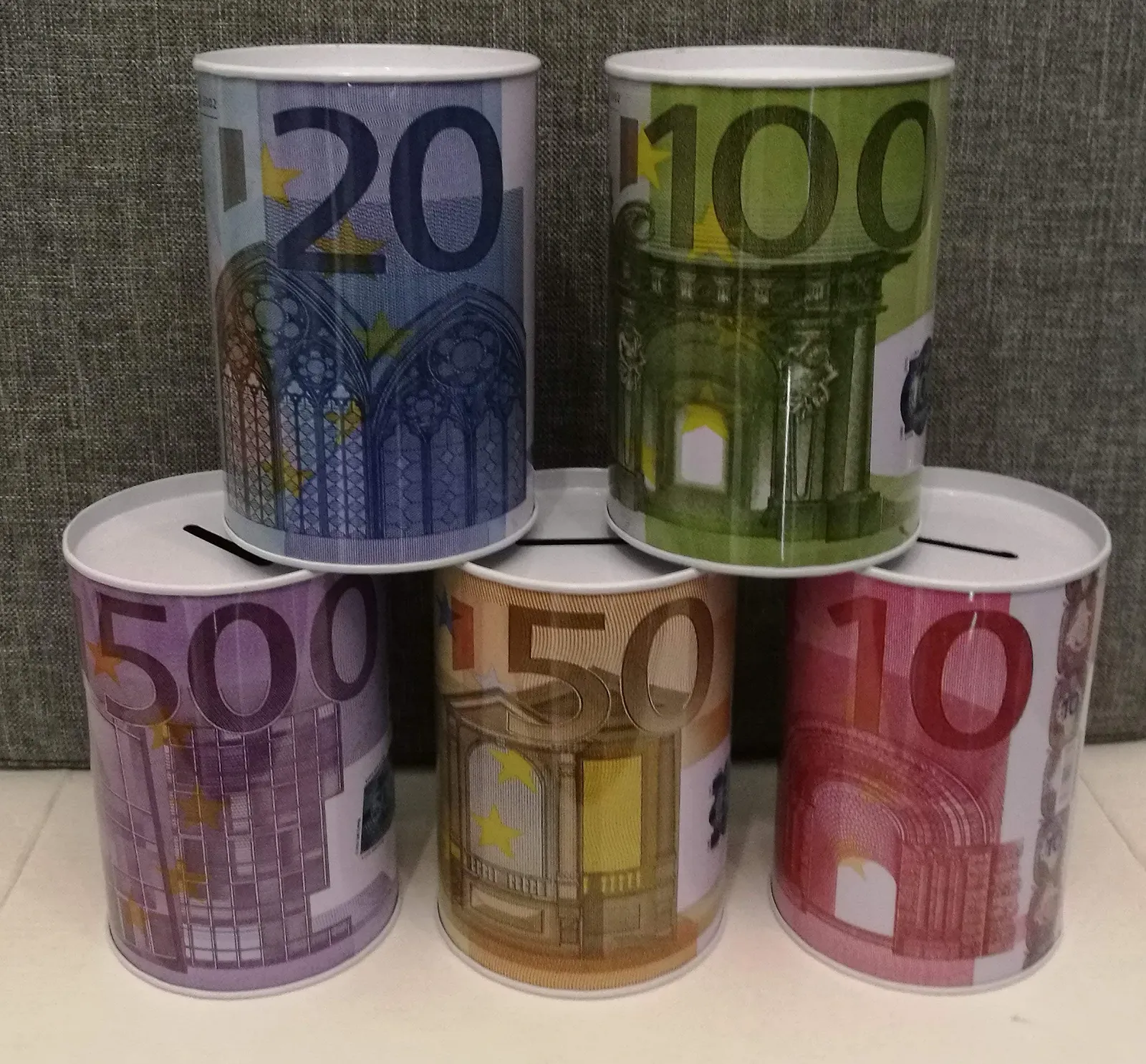 Набор из 2 копилок Металл Купюра Евро 11 x 7.5 см, фото №3