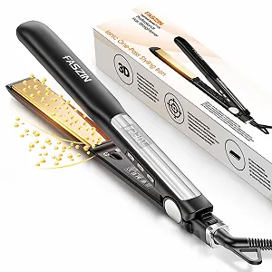 Випрямляч для волосся Faszin Professional 2 in 1 Titanium Ion Plates LCD-дисплей титанові пластини - Фото 1