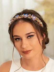 Обруч для волосся IYOU з блискучими стразами synthetic.ua - Фото 1