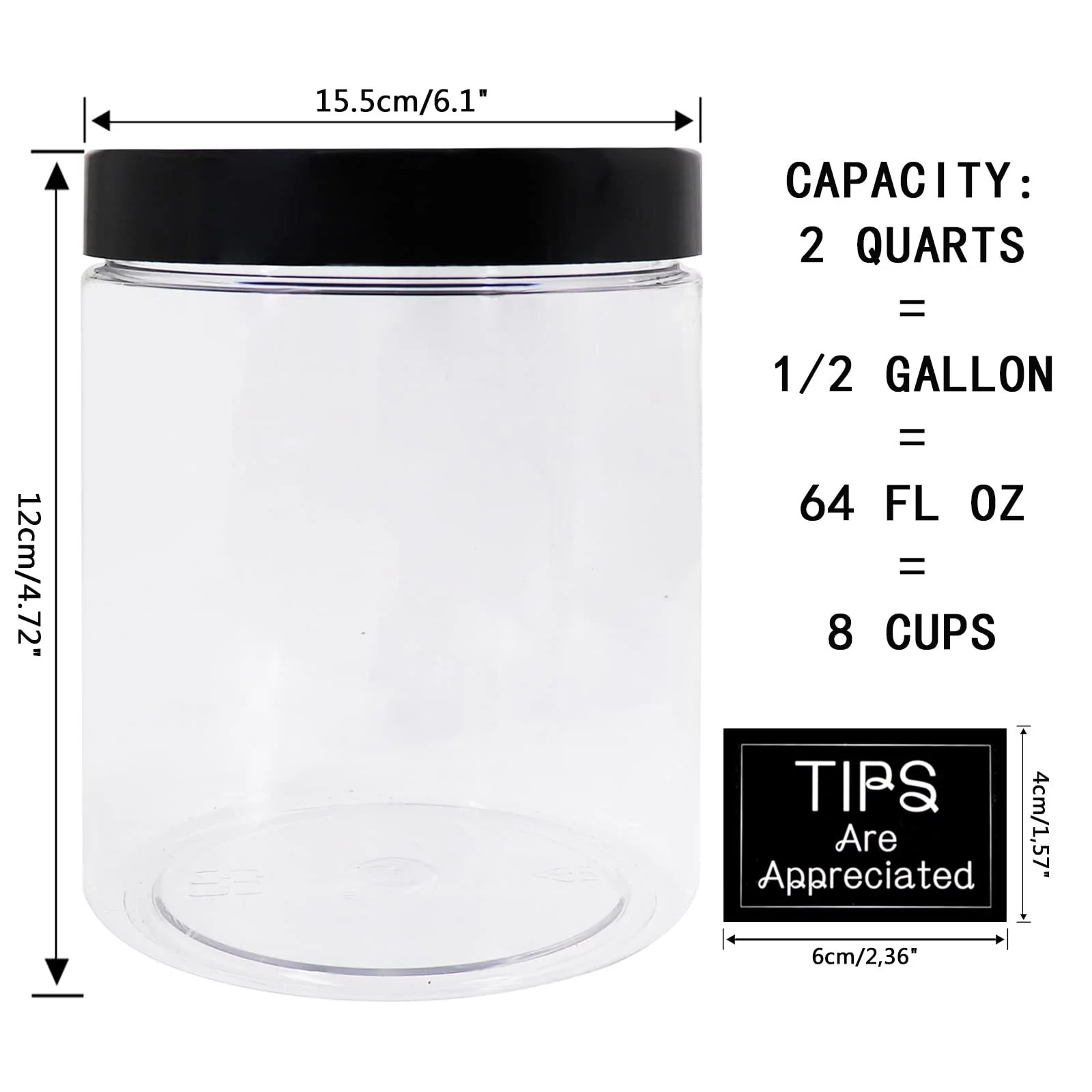 Скарбничка велика прозора пластикова для монет, фото №2
