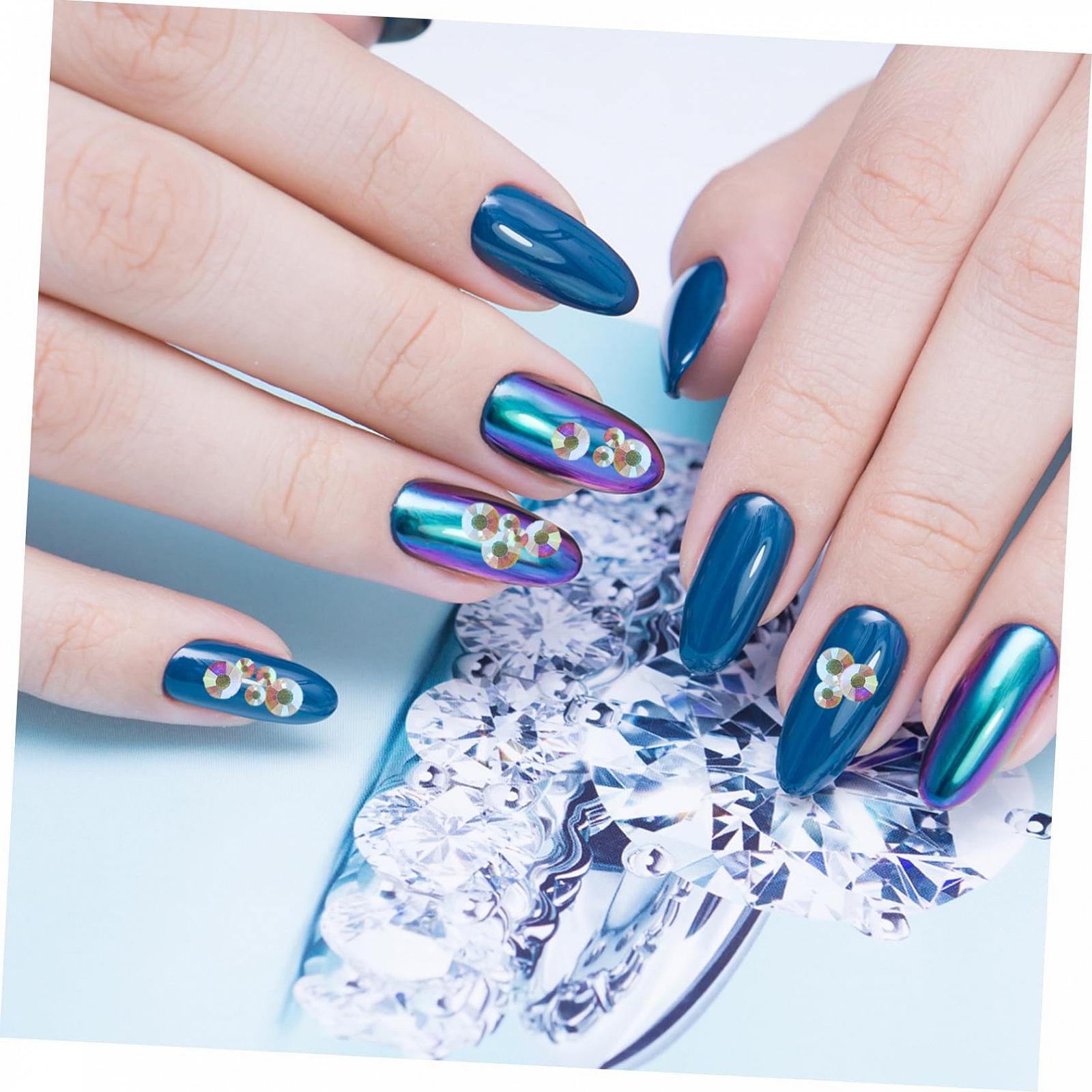 Украшения для ногтей с плоской задней стенкой, блестящие камни для индивидуального дизайна ногтей для маникюра и творческих проектов Прочные и простые в использовании, фото №7