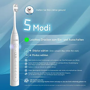 Звуковая электрическая зубная щетка IKERY 5 режимов synthetic.ua - Фото 1