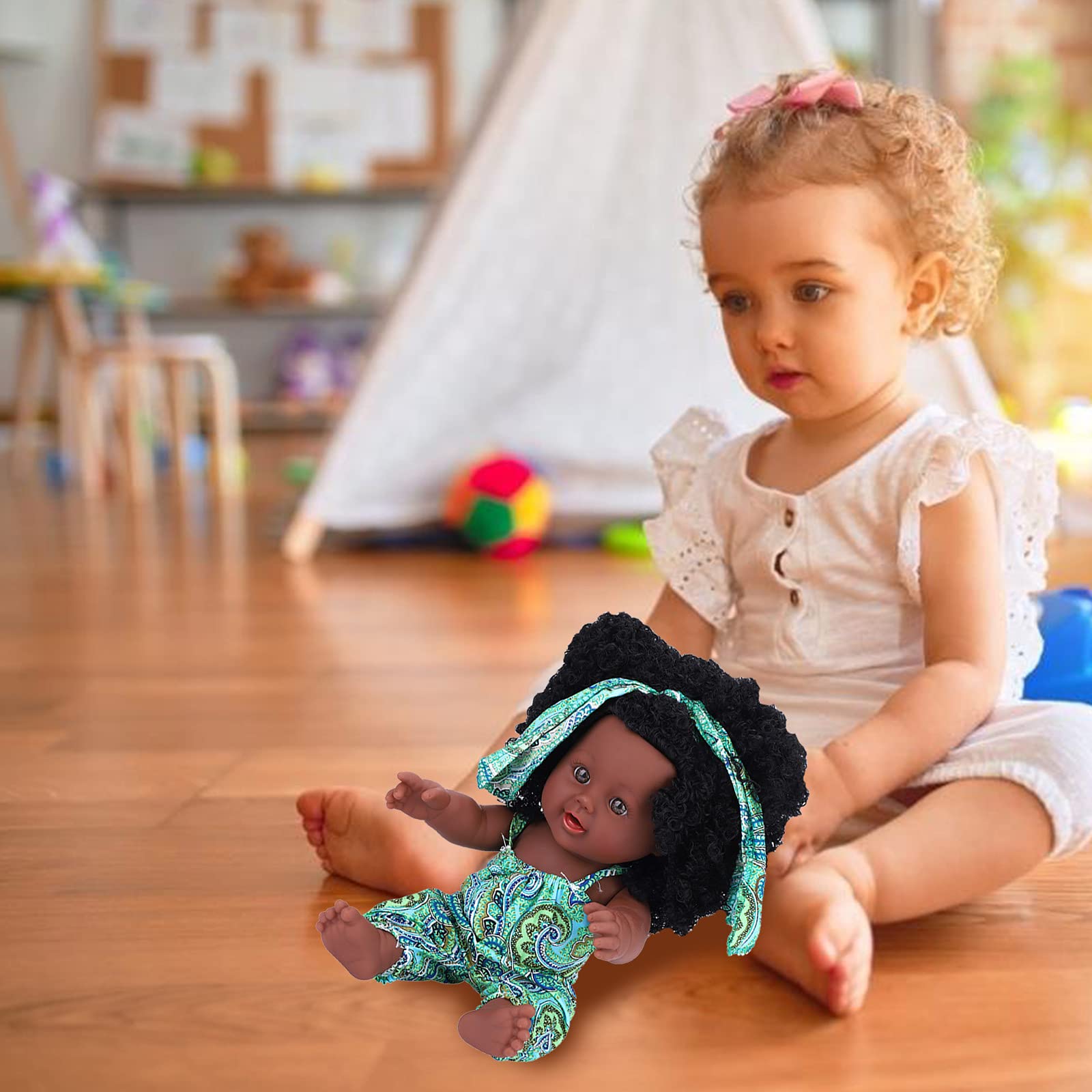 Кукла Baby Soft Artificial Newborn Full Body Interactive Games Toy (Зелёный, фото №4