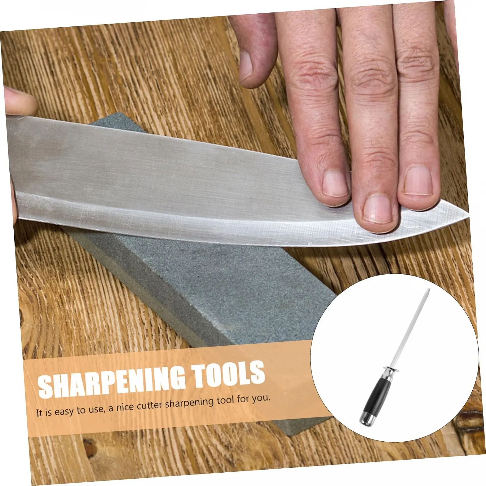 Мусат Ciieeo з нержавіючої сталі з ергономічною ручкою висувний, фото №6