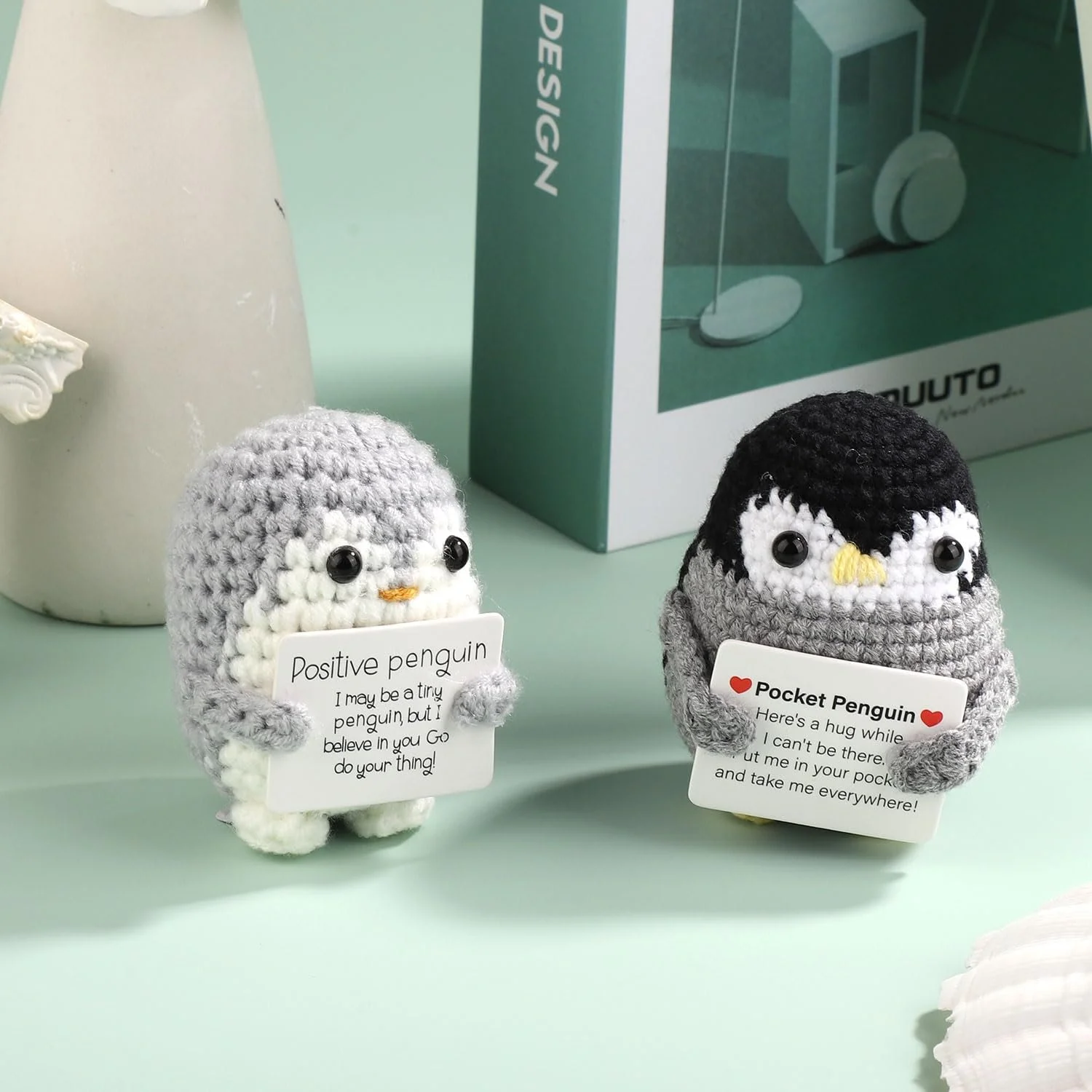 Игрушка TOYMIS 2 шт Вязаный пингвин Многоцветный, фото №4